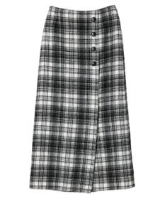 Green Parks シャギーチェックスカート