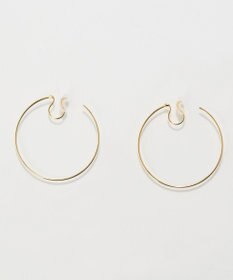 Phoebe 〈痛くないシリーズ〉ファセットスリムフープライトフィットイヤリング　ゴールド