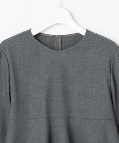 自由区 L 【SHIHOさん着用】ソフトウールブレンドペプラム ブラウス