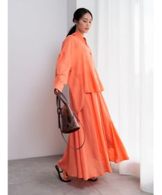 Te chichi 【新色追加】シャンブレーボイルシャツ(セットアップ可)