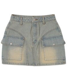 WEGO ヴィンテージウォッシュカーゴミニスカート