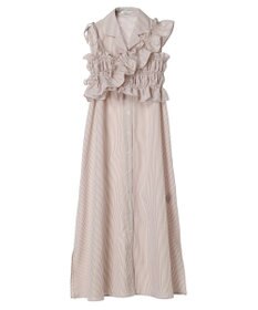 earth music&ecology ＳＥＴ２点シャーリングビスチェ×シャツワンピース