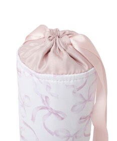 Maison de FLEUR 【保冷機能付き】リボン柄巾着ボトルケース