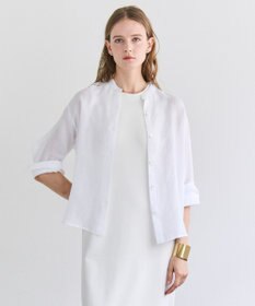 BEIGE， HALITE / リネンシアー オーバーサイズシャツ