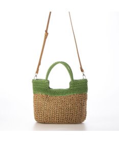 UNBILLION カシュカシュ cachecache / 切り替え編みクロッシェ2wayミニトート