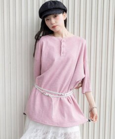 WEGO 【ユニセックス着用ITEM/MLサイズ展開】スラブヘンリーネックT（SS）