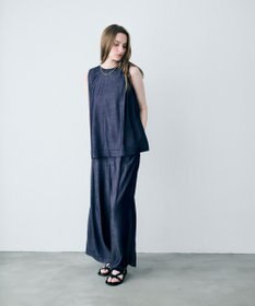 uncrave リヨセルデニム ノースリーブブラウス