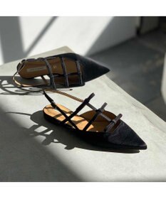 MODE ET JACOMO <MODE ET JACOMO>リボンフラットバックベルトパンプス