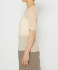 uncrave 【手洗い可】シアー ランダムリブ Uネック カットソー（uncrave STANDARD）