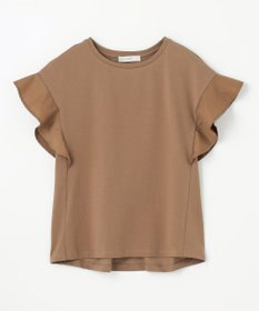 ANY 異素材コンビフリルスリーブプルオーバー