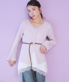 earth music&ecology 【予約】シャーリングカットカーディガン