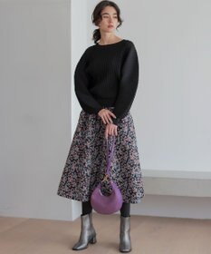 組曲 S 【加藤ローサさん着用】フラワージャカード スカート