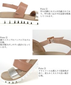 Dominic3 フットベット レザーパテッドサンダル