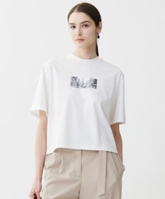 ICB 【接触冷感・UVケア・洗える】クロップド ロゴTEE オフホワイト系