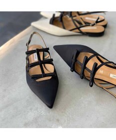 MODE ET JACOMO <MODE ET JACOMO>リボンフラットバックベルトパンプス