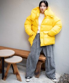 WEGO カラーナイロンパテッドブルゾン