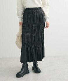 Green Parks チンツ加工シャーリングスカート