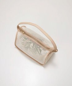 TOPKAPI 【TREASURE TOPKAPI】プリント 巾着バッグ付き メッシュ ワンハンドルバッグ