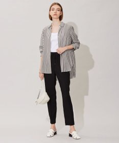 ICB L 【洗える】 キュプラローンストライプ シャツ