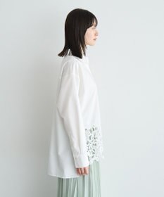 YECCA VECCA レースヘムロングシャツ