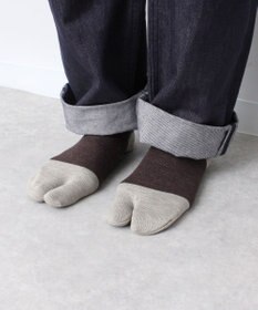 WHITE MAILS 【UNISEX】PAPER COLOR BLOCK TABI ANKLE ソックス