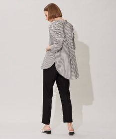 ICB L 【洗える】 キュプラローンストライプ シャツ