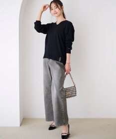 ANY SIS 【洗える】セミワイド デニムパンツ