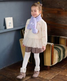 ANY KIDS ふくれジャガードリボンチュニック