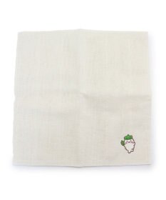 Mother garden しろたん 刺繍 蚊帳ふきん  トマト / ピーマン 刺繍 かや生地布巾 蚊帳 布巾