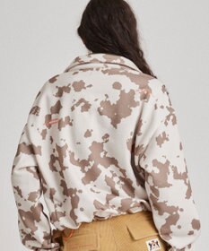 PW CIRCULUS 【WOMEN】ピント柄 ハーフジップ スウェット