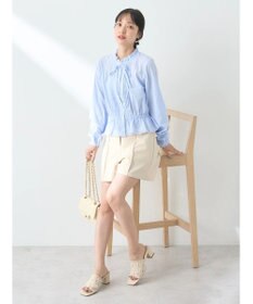 earth music&ecology ピンタックフリルブラウス