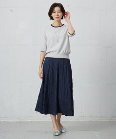 J.PRESS LADIES 【洗える】リンクルリッド フレアー スカート