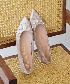 Bridget Birkin 【Bridget Birkin】パールストーンベロアパンプス