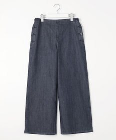 J.PRESS LADIES L 【洗える】T/C DENIM セミワイド パンツ