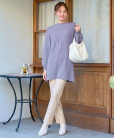 Tiaclasse L 求心片畦ニットチュニック