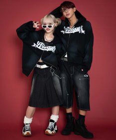 WEGO 【ユニセックス着用ITEM/MLサイズ展開】グラフィックZIPパーカー