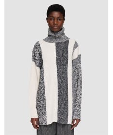 JOSEPH 【洗える】ボールド ジョゼフストライプ　ハイネックニット