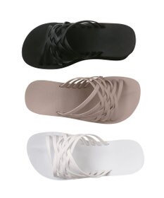 San-ai Resort（三愛水着楽園） レザーライク編みサンダル【San-ai Resort（サンアイリゾート）】