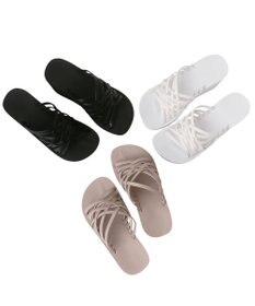 San-ai Resort（三愛水着楽園） レザーライク編みサンダル【San-ai Resort（サンアイリゾート）】