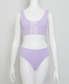 WEGO 【ハーフトップ＆ショーツセット】Liliane　Ciel　　レースアップリボン