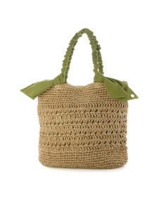 UNBILLION カシュカシュ cachecache / 下がりリボン柄編みトート カゴバッグ