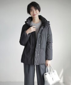 J.PRESS LADIES L 【洗える】ブラッシュドマルチポリ ショート ダウンコート