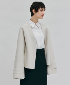 BEIGE， GRASSE / リバーウールクロップドコート