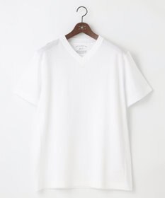 JOSEPH ABBOUD 【キングサイズ・オーガニックコットン使用】JOE COTTONサッカーVネック Tシャツ