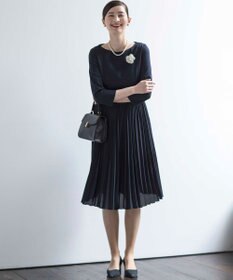 組曲 L 【KUMIKYOKU NAVY】ジャージーコンビプリーツ ワンピース