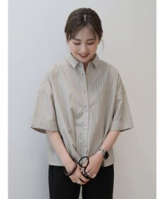 AMERICAN HOLIC イージーケア５分袖バックタックシャツ