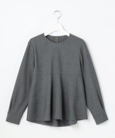 自由区 L 【SHIHOさん着用】ソフトウールブレンドペプラム ブラウス