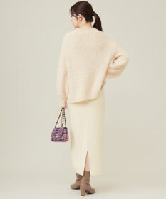 ANY SIS 【洗える】リボンヤーンミックス ニット