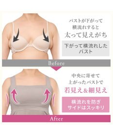 BRADELIS New York 【BRADELIS NewYork peace】綿混楽々dailyバストスリップ25  ノンワイヤー 補正下着 カップ付き ブラキャミ ブラトップ