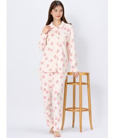 Wing パジャマ 綿100%(本体肌側) あったか 3Lまで対応 大きいサイズ 長袖 長ズボン 冬 レディース EP6020 ウイング／ワコール